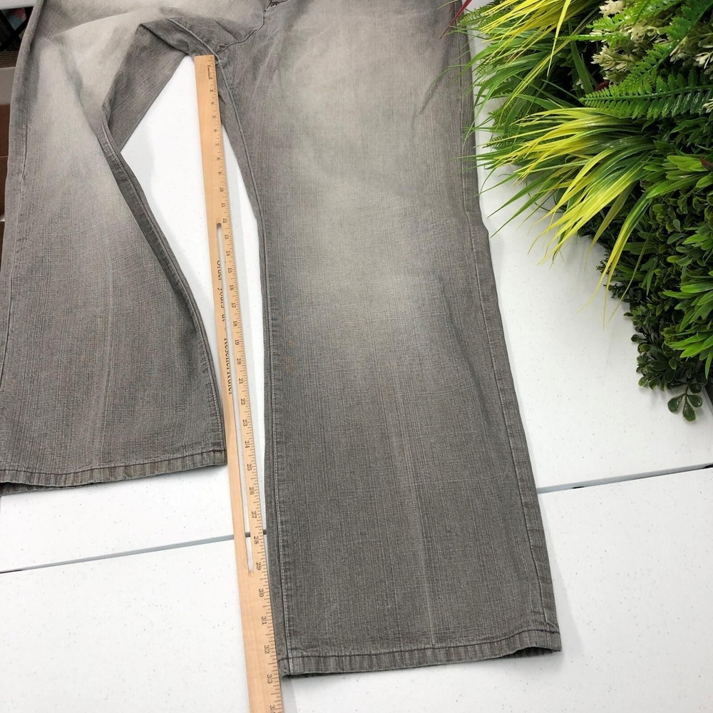 Akademiks Jeans Mens 36 Gray Straight Leg Relaxed Fit Baggy Denim Pants Everyday - Picture 10 of 15